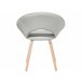 Beliani Silla de comedor ROSLYN Cinza Claro