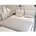 Beliani Cama com estrado Chenille MELLE 195x240 Bege