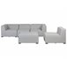 Beliani Conjunto lounge AREZZO Cinza Claro