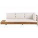 Beliani Conjunto lounge Madeira de acácia MARETTIMO Branco/ Bege