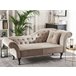 Beliani Chaise longue derecho Terciopelo LATTES Azul/ Verde