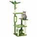 Arranhador para Gatos Aglomerado de Madeira, Sisal e Poliéster Verde