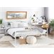 Beliani Cama com estrado Metal RODEZ 146x208 Branco