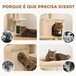Arranhador para Gatos Melamina de Madeira e Sisal PawHut Cru