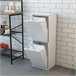 Sollentuna 28 L armário de plástico metálico para o lixo Branco