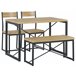 Beliani Conjunto de comedor FLIXTON Castanho