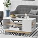 Mesa de centro Trelleborg com prateleira de aglomerado Natural/ Branco
