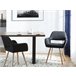 Beliani Silla de comedor CHICAGO Azul Marino