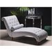 Beliani Chaise longue Poliéster MURET Cinza Claro