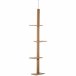 Arranhador para Gatos Aglomerado de Madeira, Flanela e Sisal Castanho