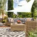 Toldo triangular de poliéster Aktive Garden cor branca Branco