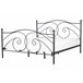 Beliani Cama com estrado Metal DINARD 187x208 Preto