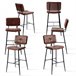 MEUBLES COSY Conjunto De Cadeiras De Bar Confortáveis E Duráveis MEUBLES COSY Conjunto De Cadeiras De Bar Confortáveis E Duráveis Castanho