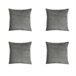  Acomoda Textil - 4 capas de almofada em veludo. Cinza