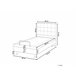 Beliani Cama ajustável Poliéster DUKE 82x216 Cinza Claro