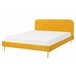 Beliani Cama com estrado Veludo FLAYAT 173x215 Amarelo