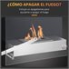 Lareira de Bioetanol Aço Inoxidável, Metal e Vidro Temperado Preto