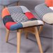 Poltrona com apoio para os pés  em patchwork - Featherston Multicor