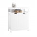 Armário de banho multifunções com 2 portas BZR121-W SoBuy Branco