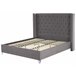 Beliani Cama Terciopelo LUBBON 209x215 Cinza