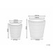 Beliani Conjunto de 2 vasos para plantas SARTI Castanho