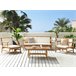 Beliani Conjunto lounge Madeira de bambu RICCIONE Castanho