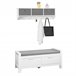 Armário de corredor Sapateira + bengaleiro SoBuy FSR74-W+FRG282-W Branco