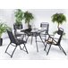 Beliani Mesa de jardim LIVO 80x80 Preto