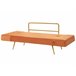 Beliani Sofá-cama Veludo SAARELA Laranja