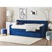 Beliani Cama nido Terciopelo MONTARGIS 91x219 Azul Marino