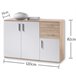 Aparador Cômoda 3 Portas e 2 Gavetas 120 Branco/cinza