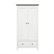 Armário de 2 portas com 1 gaveta Duck Branco/ Madeira