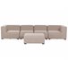 Beliani Conjunto lounge AREZZO Cinza Claro