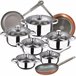 Bateria de cozinha 12 peças com jogo de patch Multicor