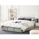 Beliani Cama com armazenamento Veludo BOUSSE 171x219 Bege