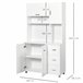 Armário de Cozinha Melamina de Madeira, Metal e Plástico HOMCOM 100 Branco