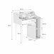 Secretária para crianças com gaveta e prateleiras 80x50 Branco