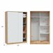 Armário 2 portas com efeito madeira 120 Branco