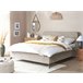 Beliani Cama com estrado Poliéster VALOGNES 192x220 Cinza Claro