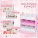 Estante para Brinquedos MDF e Tecido não Tecido ZONEKIZ 63 Cinza