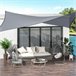 Vela de Sombra Retangular HDPE Outsunny Cinza