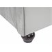 Beliani Cama com estrado Veludo AVALLON 233x192 Cinza Claro