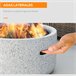 Braseiro Exterior Metal e MGO Outsunny Cinza