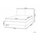 Beliani Cama com estrado Poliéster IZERNORE 187x215 Cinza Escuro