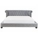 Beliani Cama Terciopelo CAVAILLON 225x246 Cinza Claro