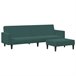 2 pcs conjunto de sofá - Sofás moduláveis Verde Escuro