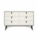 Aparador RY duplo 6 gavetas branco mate Branco