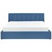 Beliani Cama com estrado Poliéster DREUX 191x214 Azul