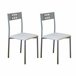 Pacote de 2 cadeiras de cozinha Costa com pernas de metal e couro sintético moderno Pacote de 2 cadeiras de cozinha Costa com pernas de metal e couro sintético moderno Multicor