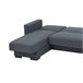 Chaise longue ANGELO com cama reversível cinza Cinza Escuro